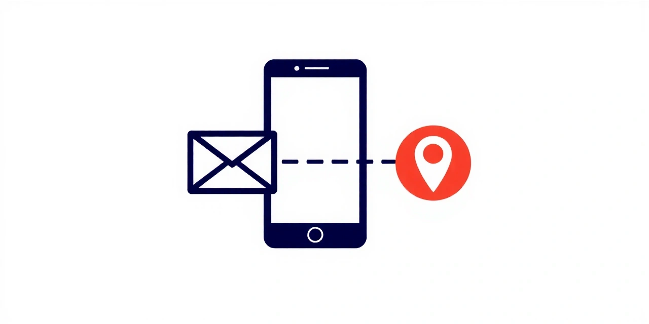 Contact us illustration with phone, email icon, and address pin