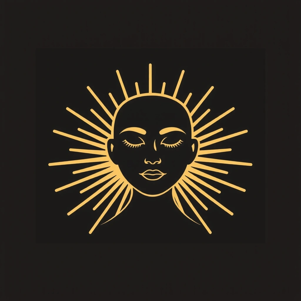 Glowing face or radiant skin icon.